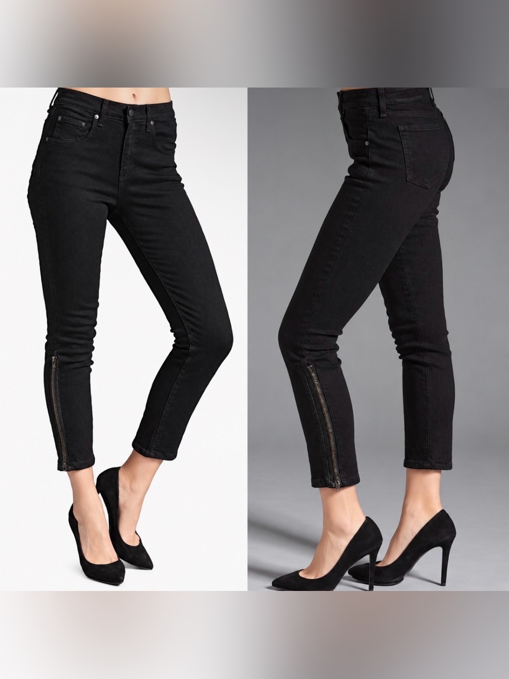 Rag & Bone High-Rise Justine Skinny Ankle Crop Braided Leather Detail Size 24